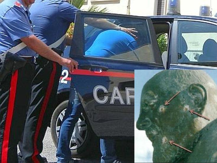 Spara contro la statua di Padre Pio. Ai carabinieri ha detto: "l'ho fatto solo per divertimento" 197 carabinieri arresto statua san pio