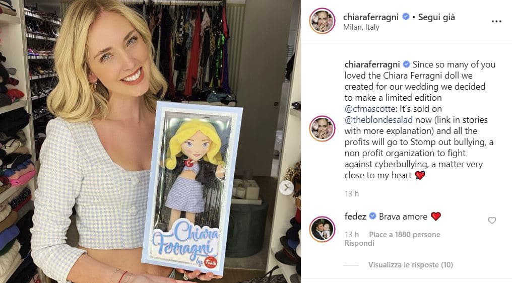 CHIARA FERRAGNI BAMBOLA REALIZZATA IN 400 PZ PER IL - Depop