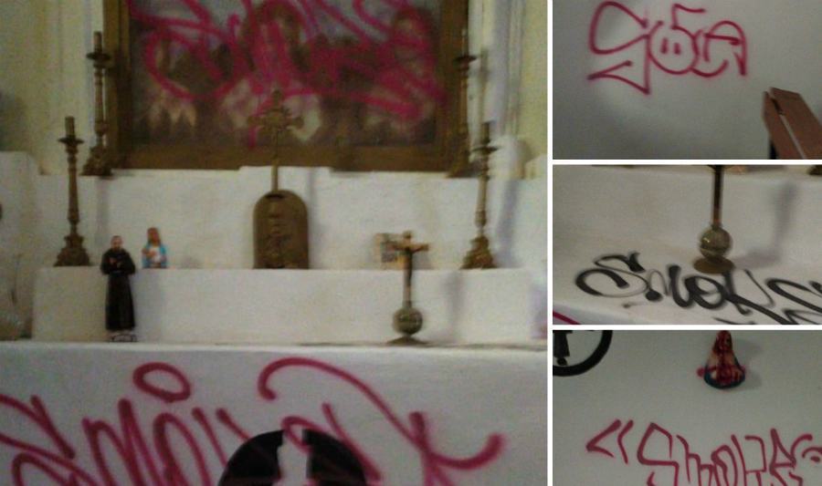 Castrovillari: vandali in una Chiesa, frasi offensive e altare imbrattato 51 chiesa castrovillari idria vandali