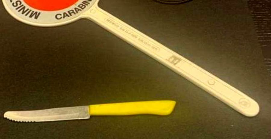 coltello cucina arresto reggio carabinieri