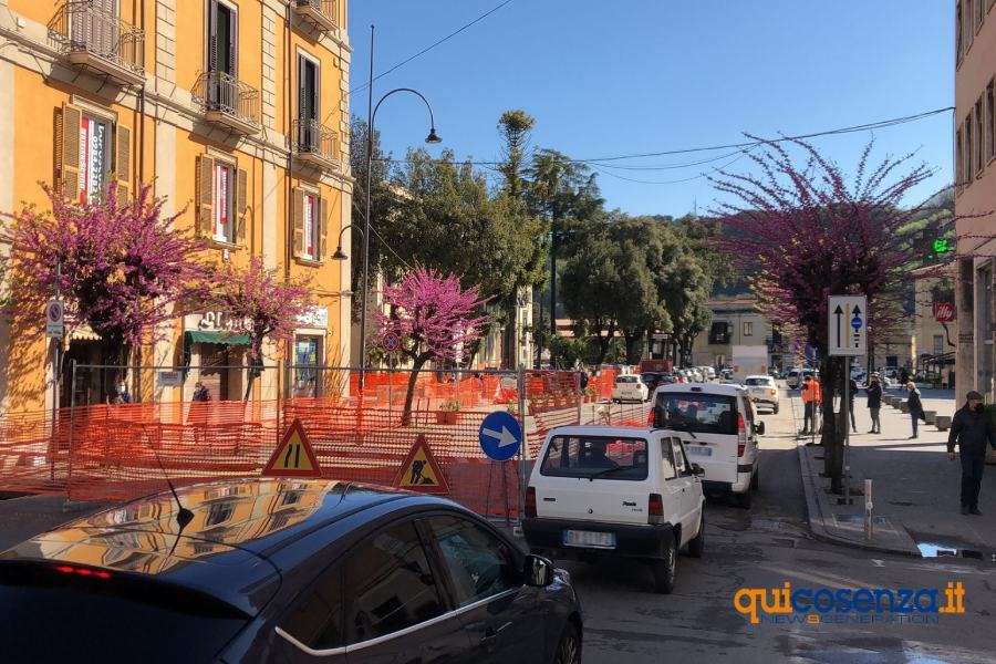 Cosenza, traffico rallentato per l'avvio dei lavori su corso Umberto 71 corso mazzini lavori ultimo tratto cosenza