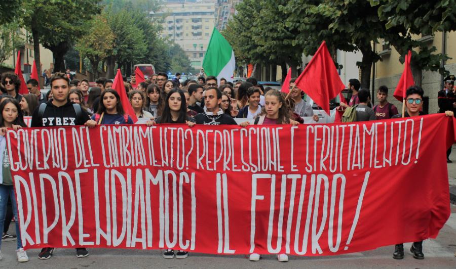 corteo studenti cosenza 12 ottobre