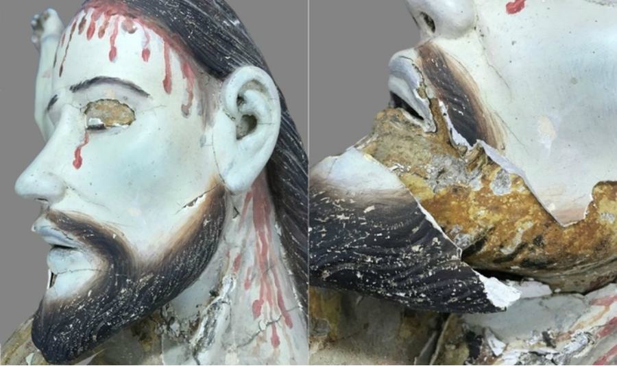 Santuario Madonna della Luce, torna al suo antico splendore un Crocifisso del Cinquecento 53 crocifisso restaurato