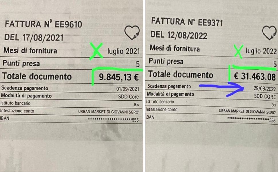Sfogo di un imprenditore calabrese: "bolletta da 10mila a 30mila euro, perderemo tutto" 51 fattura energia imprenditore calabrese