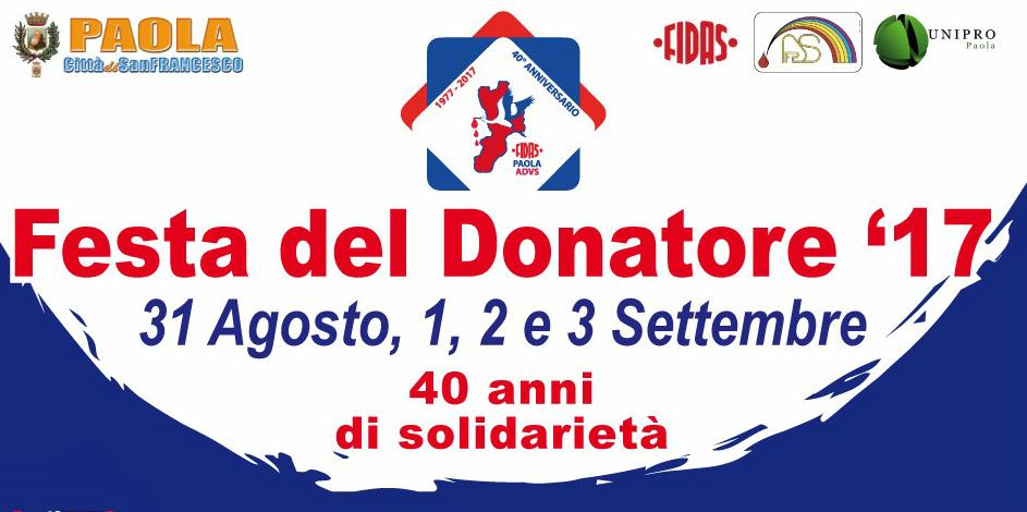 festa del donatore paola