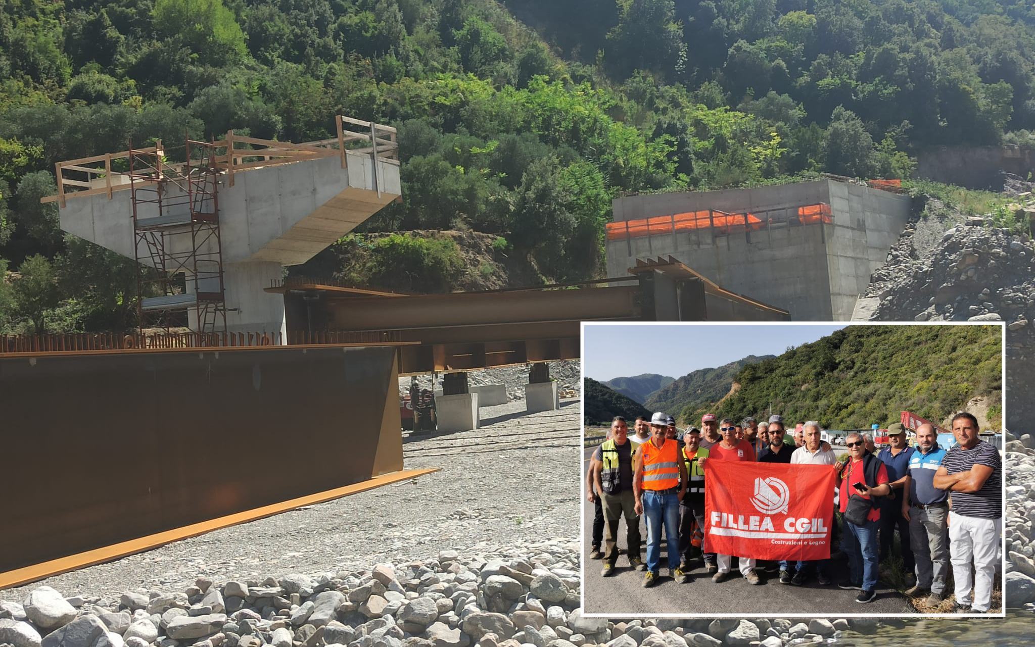Longobucco-Mare: dopo la protesta i lavoratori tornano sul cantiere 51 fillea protesta longobucco mare protesta 01