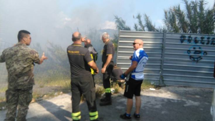 incendio vile parco ciclisti