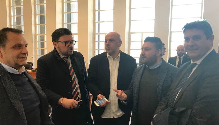 i consiglieri comunali Cito Ambrogio Sconosciuto e Cipparrone con lAssessore De Cicco