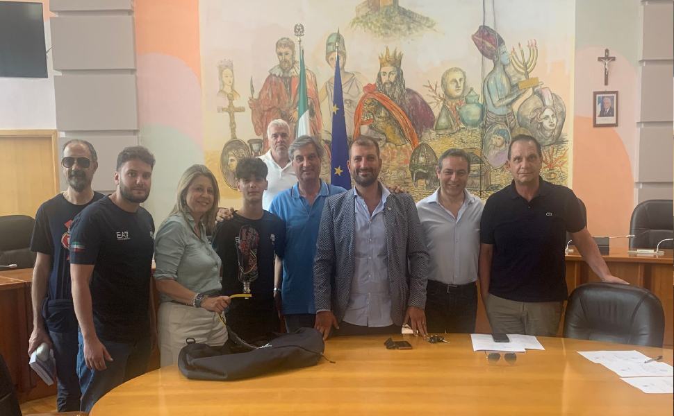 il giovane atleta ricevuto dalla commissione sport