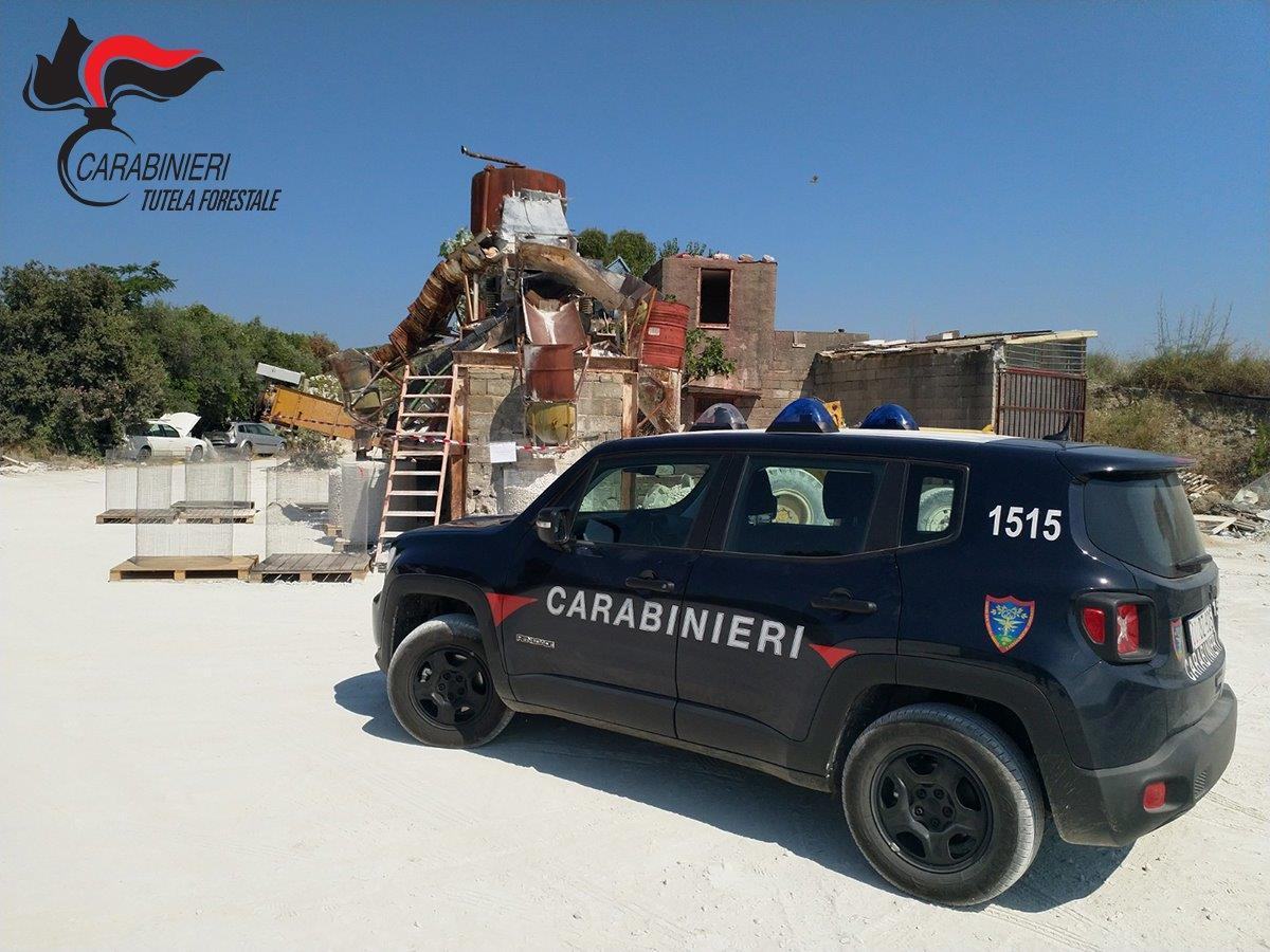 Sequestrato un impianto di lavorazione di inerti a Mirto Crosia 77 impianto crosia 1