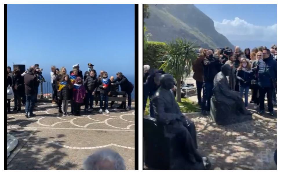 Bimbi ucraini e russi insieme per inaugurare un monumento in Calabria 51 inaugurazione monumento repaci e cilea
