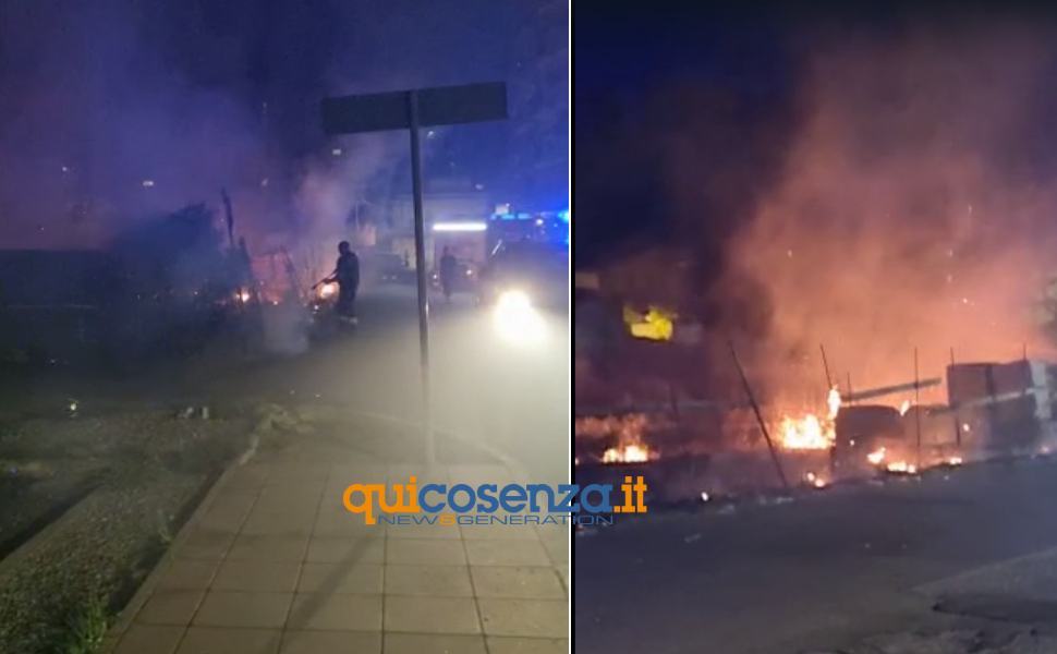 incendio conad via popilia cosenza
