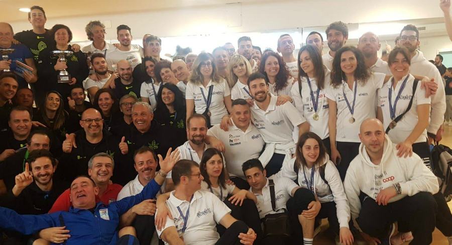 la premiazione della squadra anzianotti