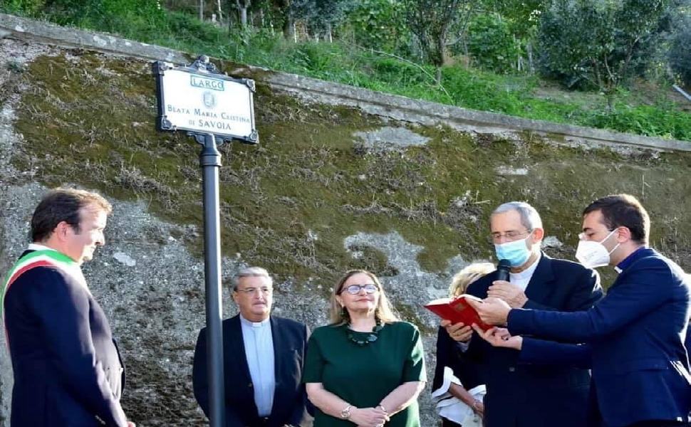 A Cosenza intitolato un Largo a Beata Maria Cristina di Savoia 51 largo beata maria cristina savoia 1
