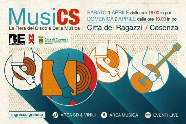 Sabato 1 e domenica 2 Aprile la Città dei Ragazzi di Cosenza ospiterà MusiCS - La Fiera del Disco e Della Musica 62 locandina Musics