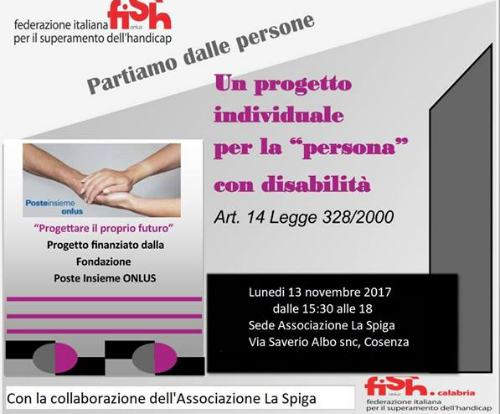Fish e La Spiga promuovono un progetto per i disabili, ecco come richiederlo 80 locandina Fish