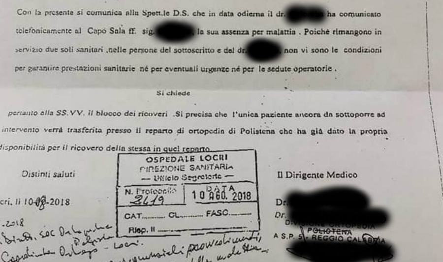 Locri, chiude ortopedia: poco personale, è polemica 53 locri ortopedia
