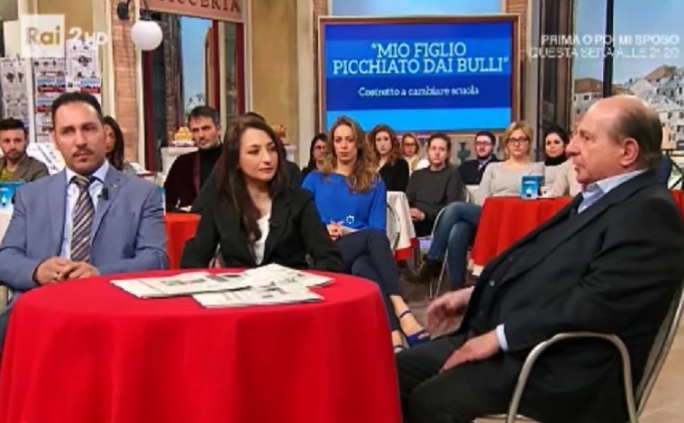 Dopo il bullo, a processo anche il preside: "per i gravi atti di bullismo a scuola" 51 mamma Francesca e Salvatore Agosta ai Fatti Vostri 1