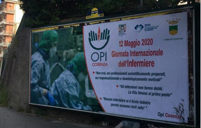 Giornata internazionale dell’infermiere, Opi Cosenza distribuisce 4000 igienizzanti ai colleghi (AUDIO) 53 manifesto OPI cs