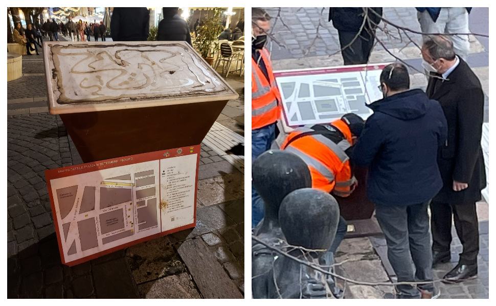 mappa del percorso tattile cosenza