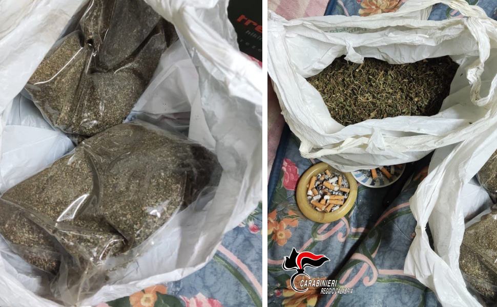 Droga nascosta in una stalla, arrestato 65enne 51 marijuana roccella jonica carabinieri arresto