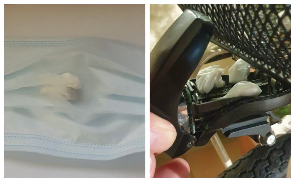 mascherina bici cocaina