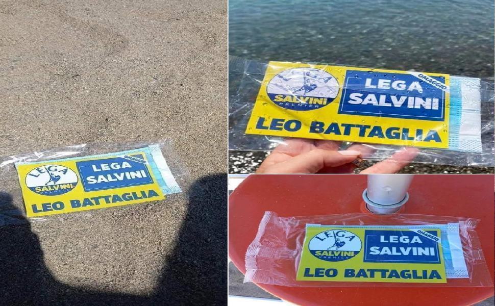 mascherine elettorali spiaggia 1