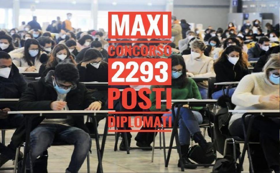 maxi concorso 2293 posti per diplomati