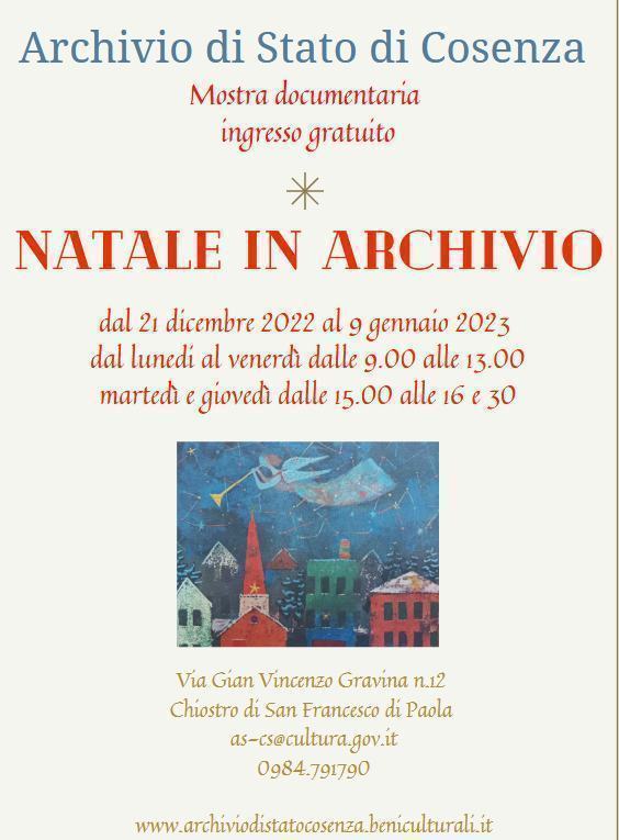 mostra archivio di stato natale