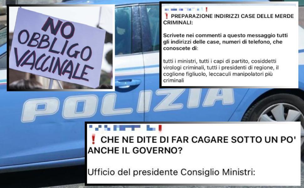 no vax chat telegram e polizia