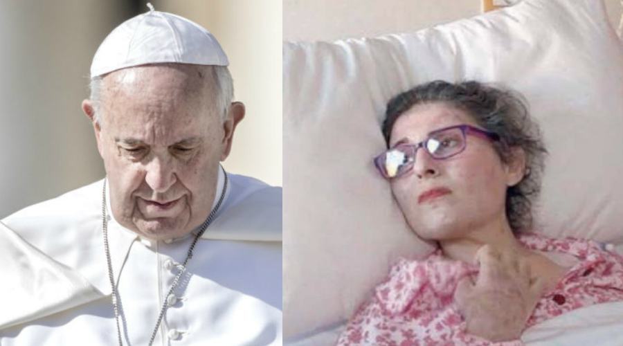 Il Papa vicino a Maria Antonietta Rositani: "pregherò con il rosario mi ha donato" 51 papa francesco e maria antonietta rositani