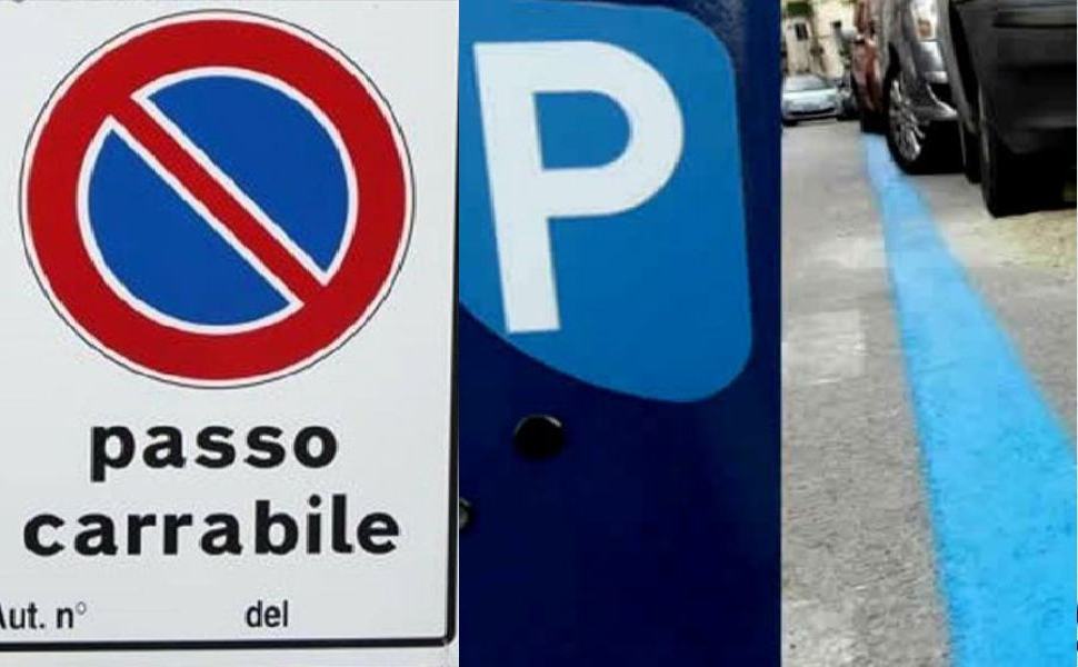 Cosenza, strisce parcheggi e passi carrabili irregolari "più controlli" 51 passo carrabile e strisce blu 1
