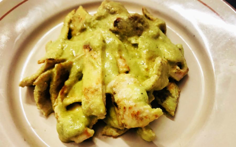 pesto timo e maggiorana su primo piatto