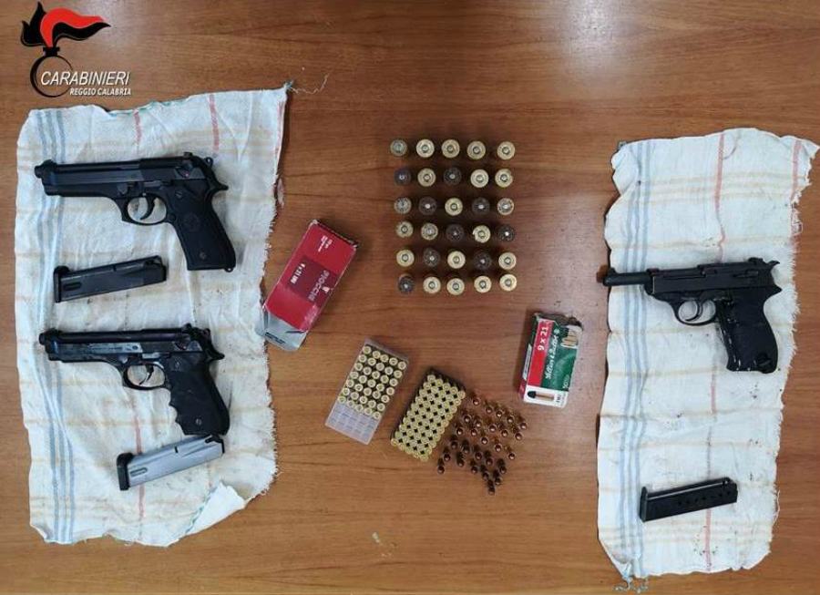 Scoperte 850 piante di cannabis e tre pistole clandestine con munizionamento 53 pistole clandestine