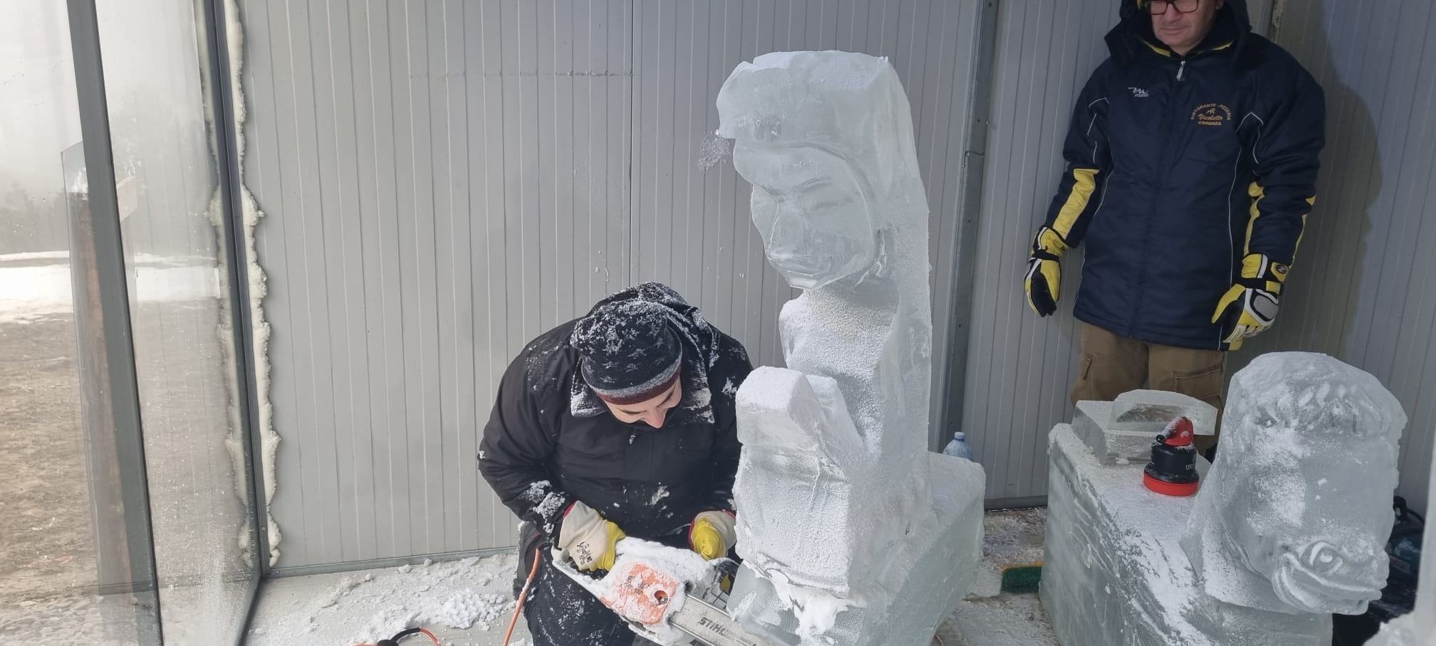 presepe ghiaccio scultura