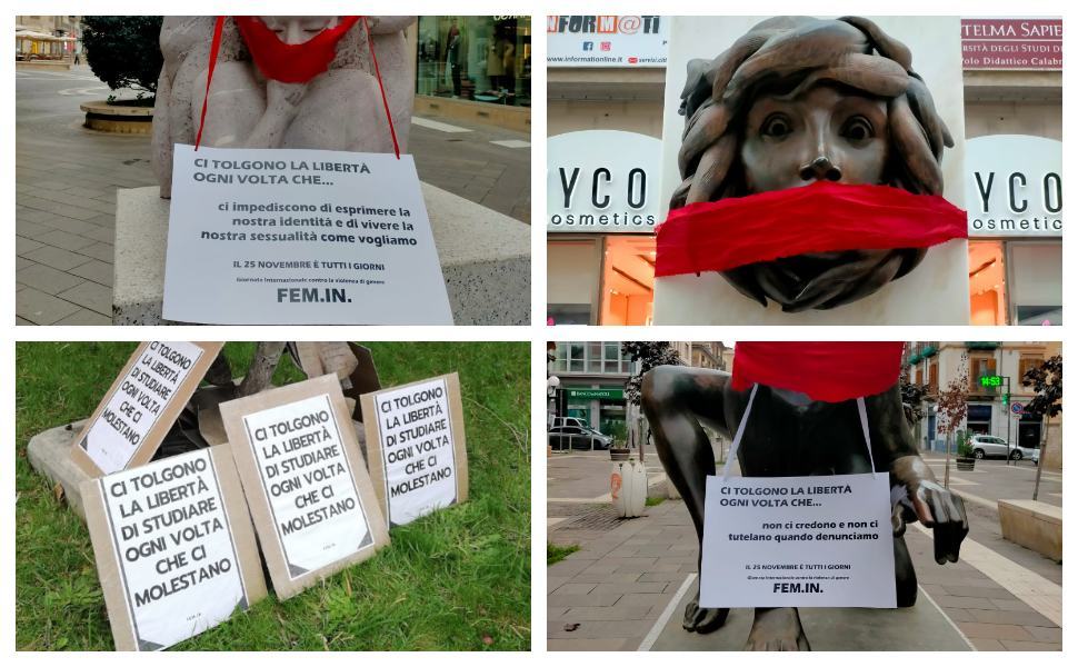 Le Fem.In cosentine contro la violenza sulle donne "ci tolgono la libertà ogni giorno" 51 protesta femin cosentine