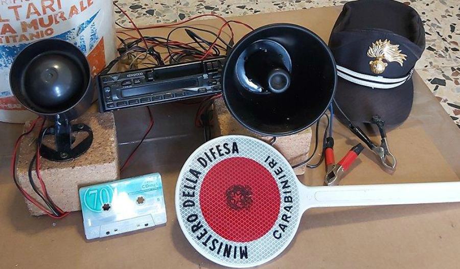 richiamo elettroacustico vietato carabinieri forestali
