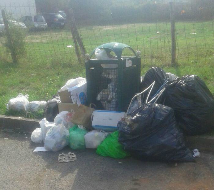 rifiuti per strada a Quattromiglia 1