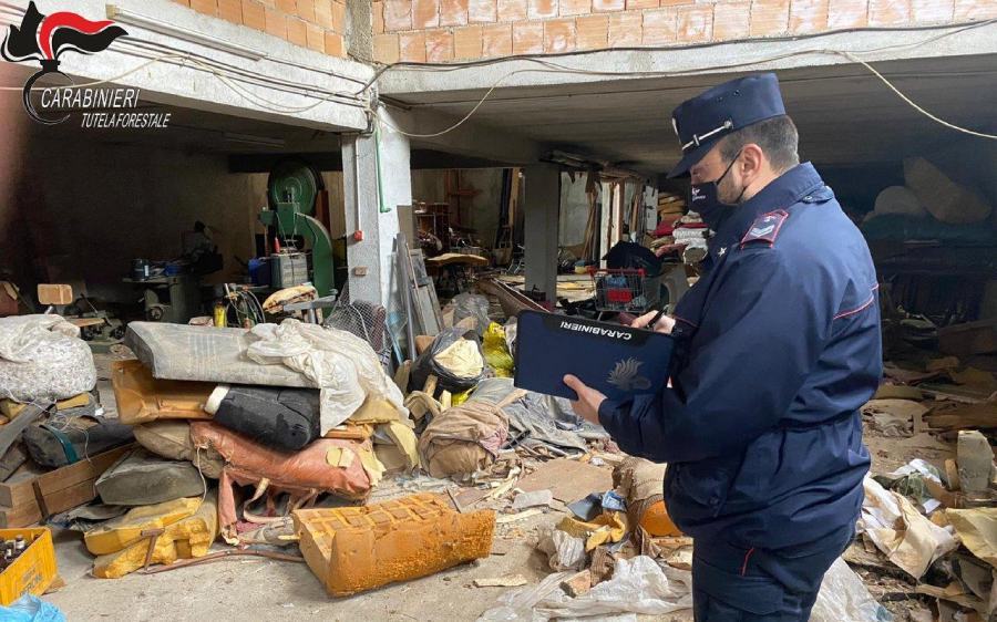 rifiuti sequestro san benedetto ullano carabinieri forestali