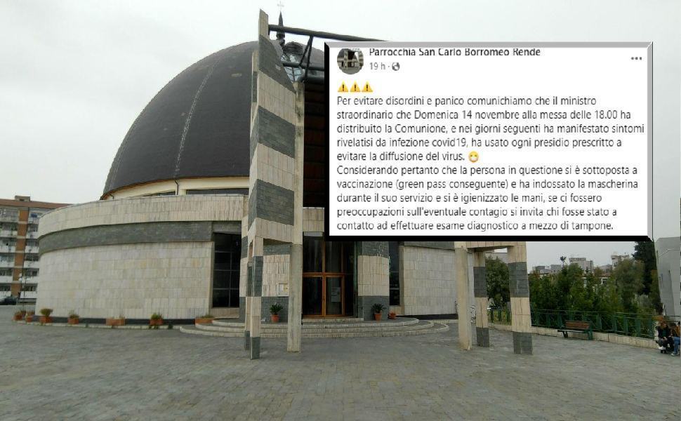 Rende, distribuisce la Comunione in chiesa ma poi si scopre positivo al Covid 51 san carlo Borromeo 1