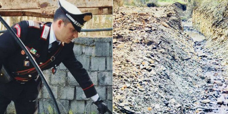 Smaltimento di reflui da frantoio, due denunce a Roggiano Gravina 53 scarico frantoio
