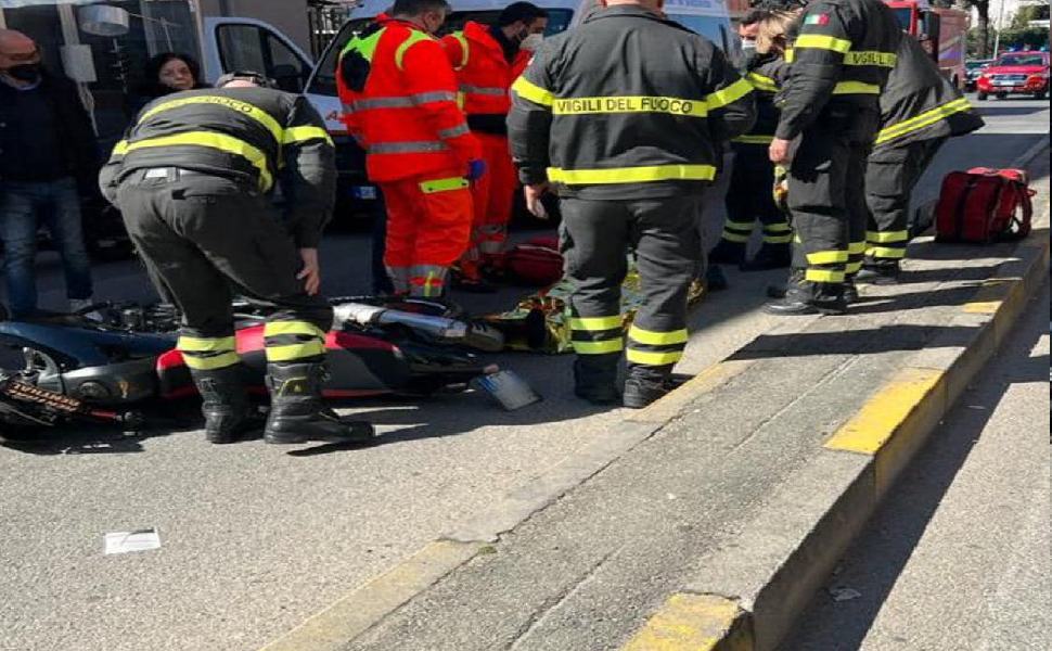 scontro moto viale marconi