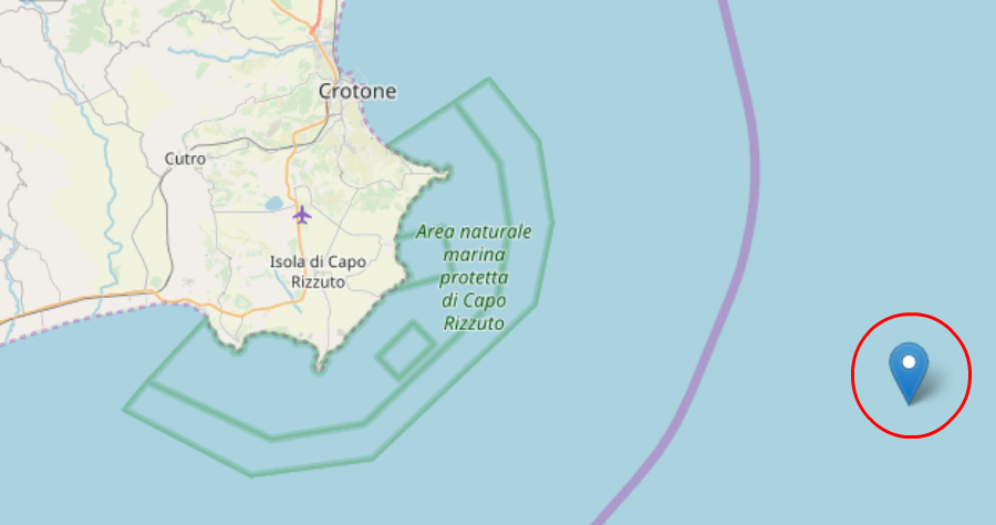 scossa 3 9 crotone isola