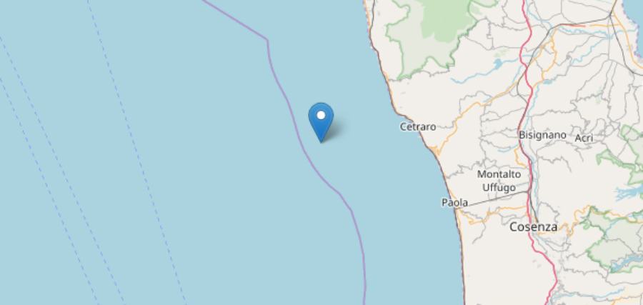 scossa mare cetraro