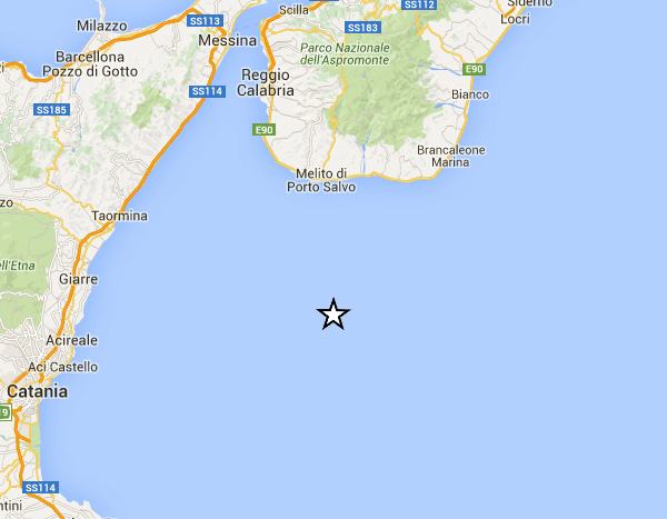 scossa reggino ionio