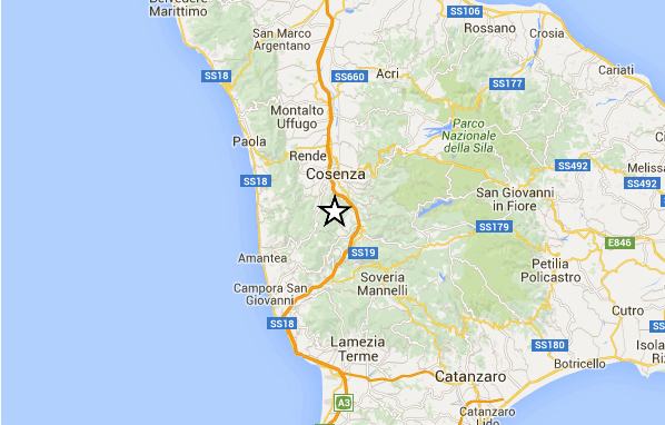 Scossa di terremoto nella notte a sud di Cosenza, avvertita dalla popolazione 191 scossa terremoto