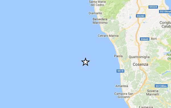 scossa tirreno paola