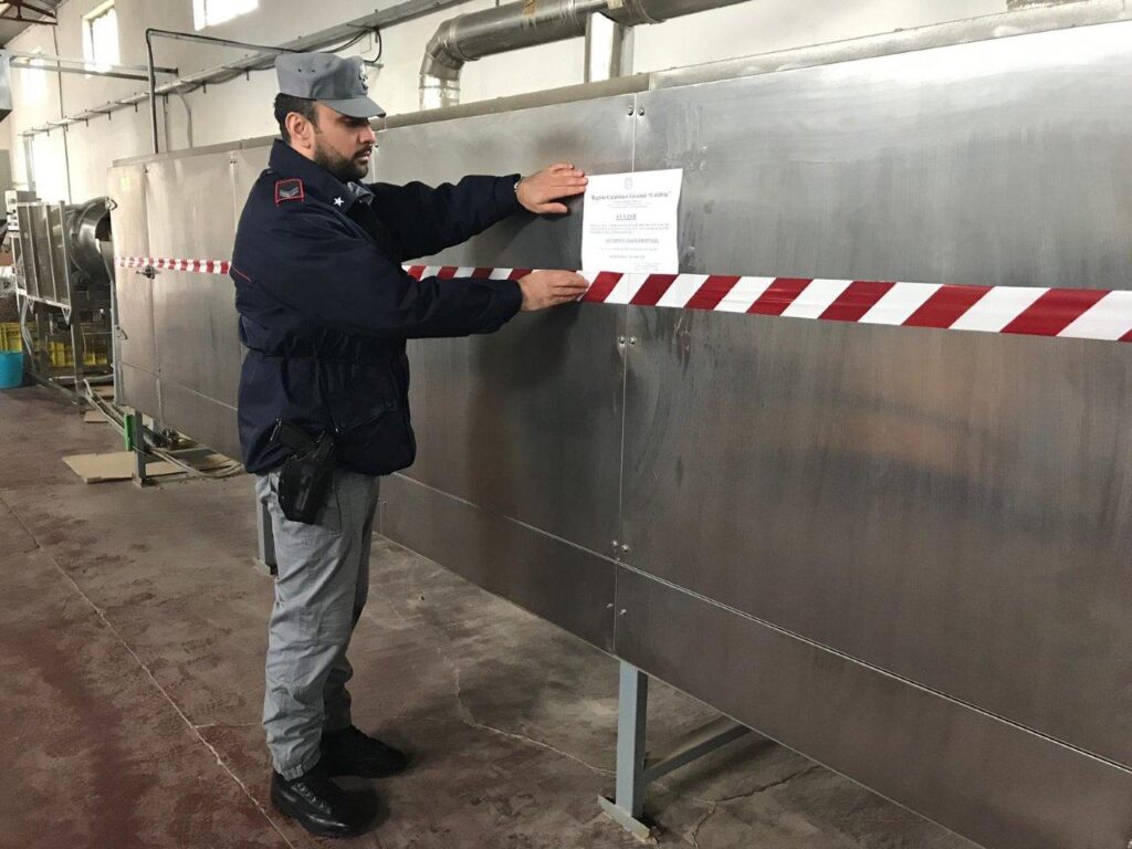 Mangimi per cani e gatti 'illegali' prodotti a Montalto Uffugo 1 sequestro opificio montalto 1