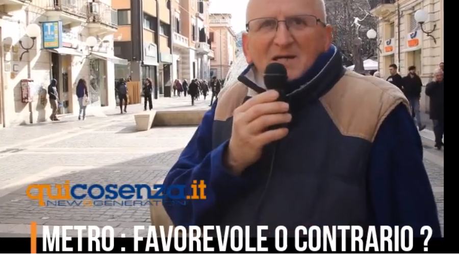 sondaggio metro cosenza video