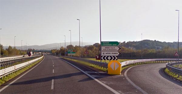 svincolo cosenza nord rende direz sud